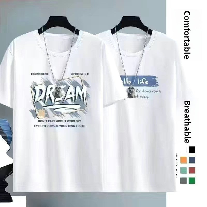 Mens Ice Silk Short Sleeve T-Shirt