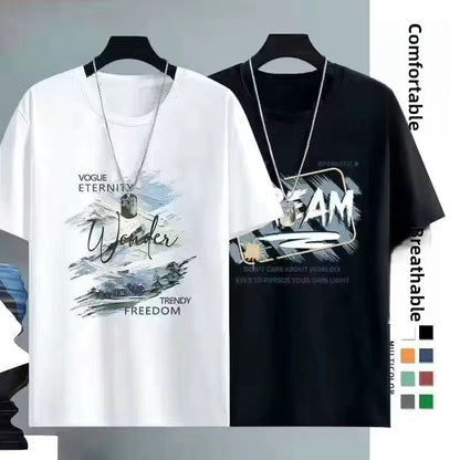 Mens Ice Silk Short Sleeve T-Shirt