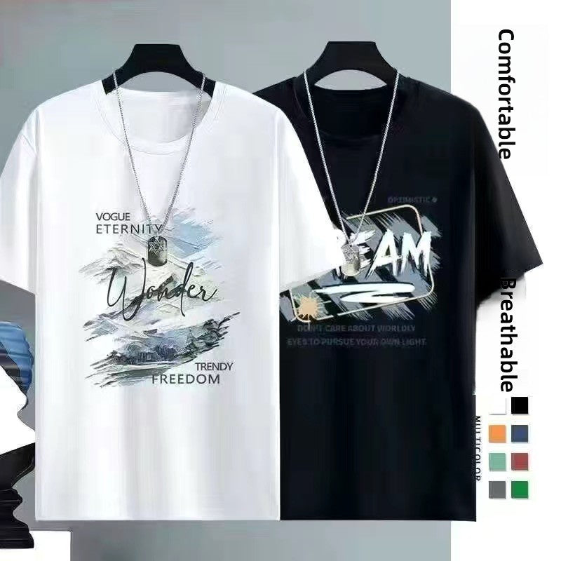 Mens Ice Silk Short Sleeve T-Shirt