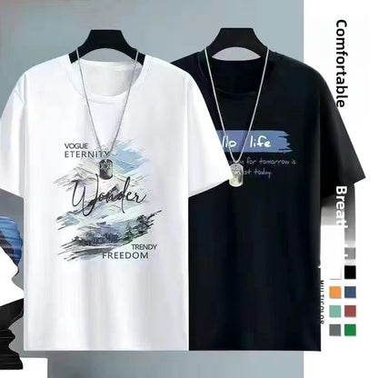 Mens Ice Silk Short Sleeve T-Shirt