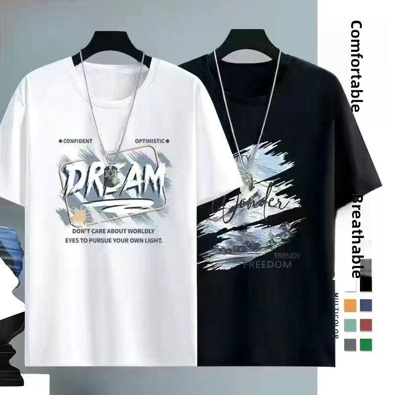 Mens Ice Silk Short Sleeve T-Shirt